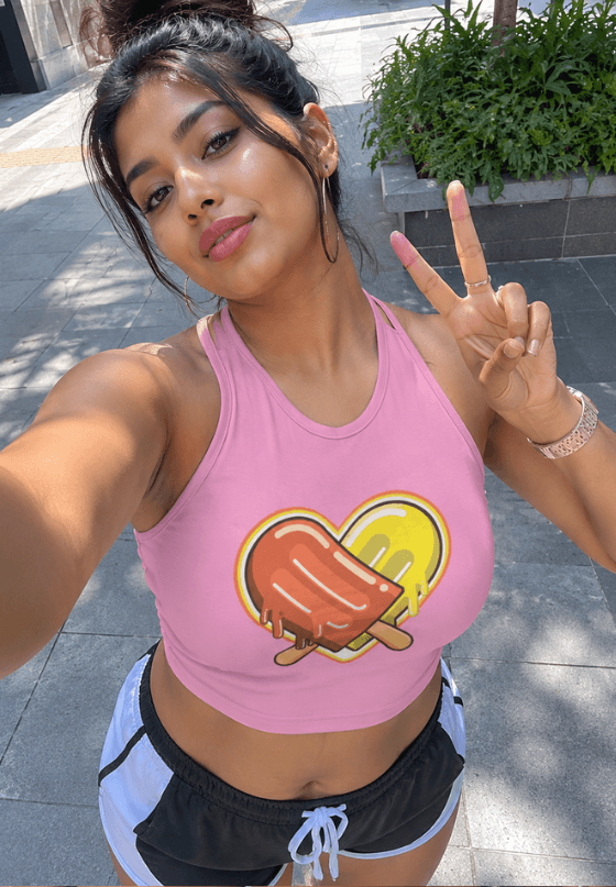 Popsicle heart love T-shirt artwork featuring colorful melting ice cream pops, custom T-shirt design by Drop Drip for brands